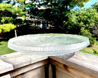 Iittala ULTIMA THULE Tapio Wirkkala Centerpiece Bowl, Textured Glass Display Bowl, Original Label