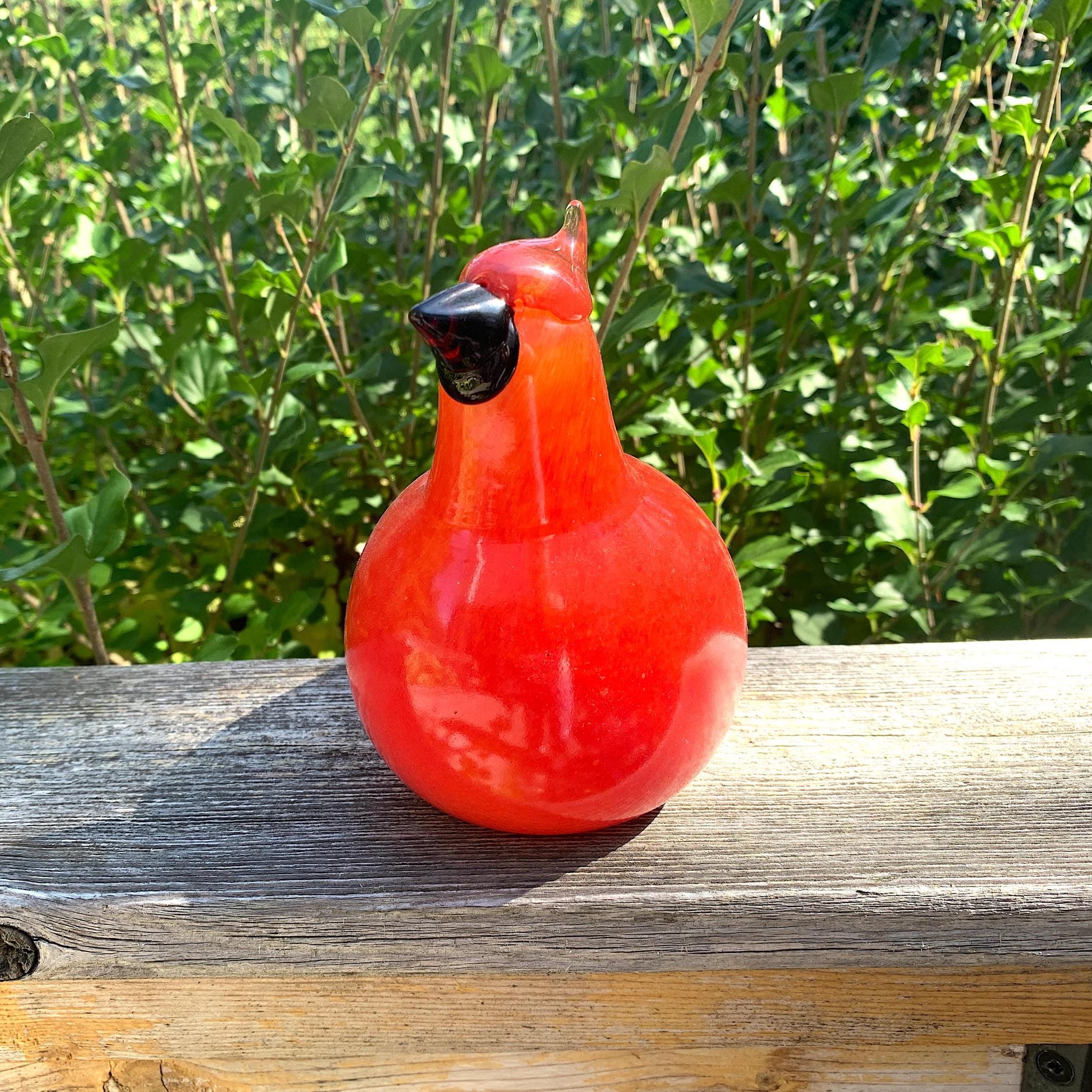 Oiva Toikka Red Cardinal (kardinaali), Rare Vintage Art Glass Bird 