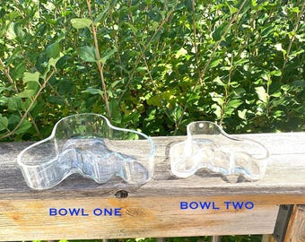 ONE Iittala Alvar AALTO Clear 7.5" Glass Dish, Or ONE Alvar Aalto 5.5" DIsh Candle Holder, Alvar Aalto Savoy Bowl, Finland