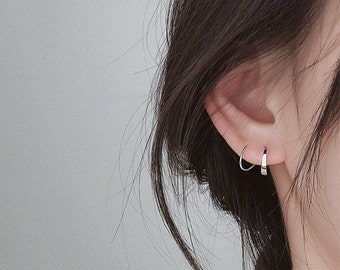 fake small hoop earrings