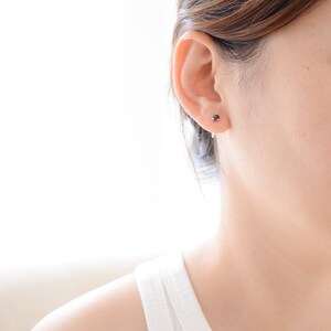 CZ Helix Piercing, Tiny Helix Earring Hoop,Helix Cartilage Earring image 4