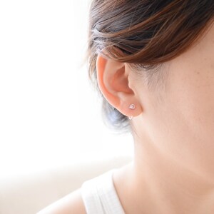 CZ Helix Piercing, Tiny Helix Earring Hoop,Helix Cartilage Earring image 5