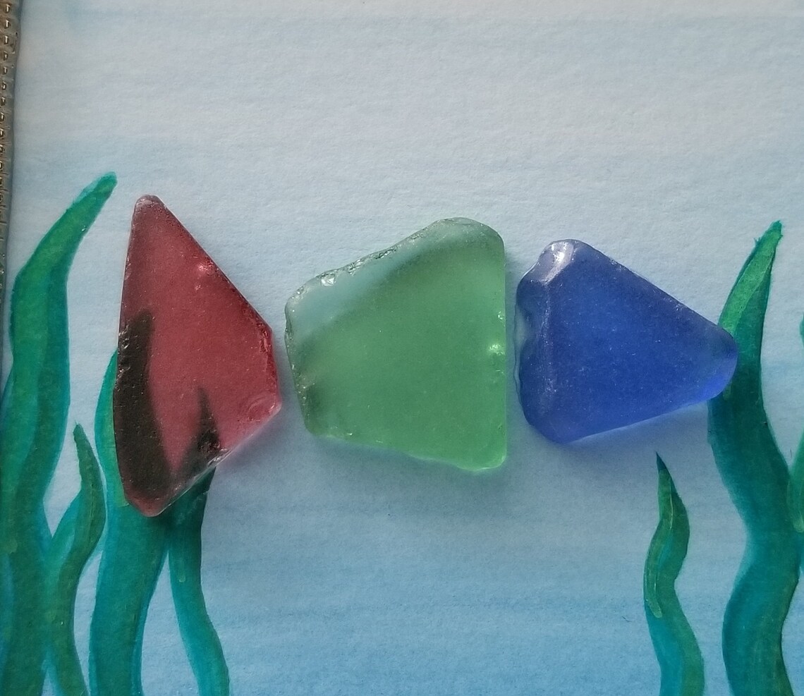 Sea Glass Sea Glass Art Handmade Gift for Beach Lover Gift for Ocean