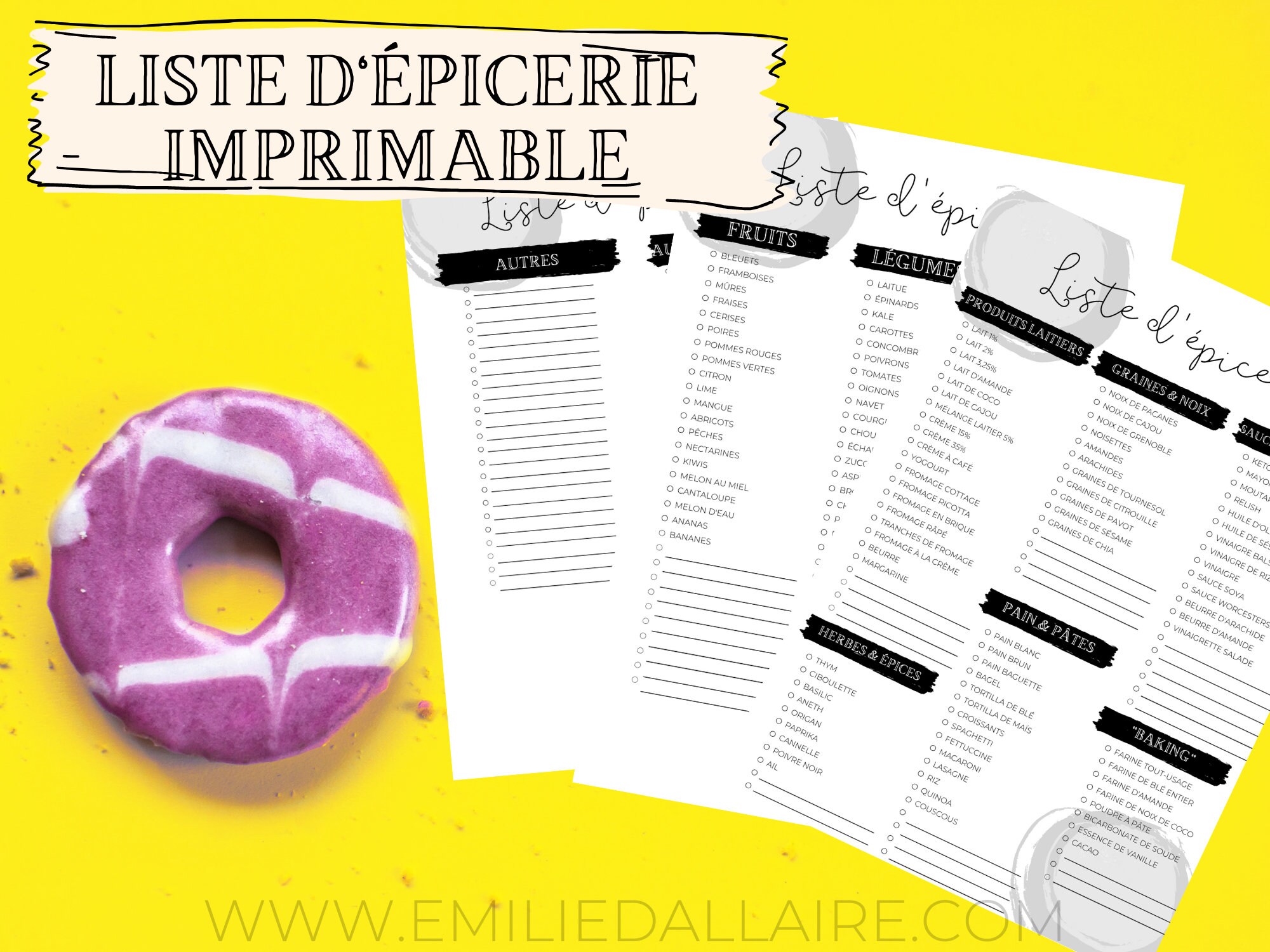 Liste Pour Épicerie _ Liste Épicerie À Imprimer Pdf – HZRL