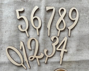 Wooden numbers 0-9 birthday plate, birthday wreath, cake numbers 0-9 different types, birthday child | frilly designs