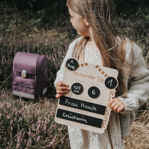 Erster Schultag Einschulung 2026 Deko Tafel Schulanfang Fotoprop | 1. Klasse Errinerung | Einschulung Deko | Geschenk Einschulung | frilly®