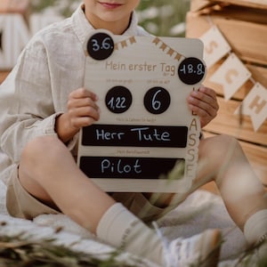 Erster Schultag Einschulung 2023 Deko Tafel Schulanfang Geschenk Schulkind Schulanfang Schulkind Personalisiert | frilly designs image 1
