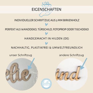 May include: A wooden sign with the word "Liebe" (German for "love") and the word "ind" (German for "and"). The sign is made of 3 mm birch wood and is perfect for a variety of uses, including wall decor, door signs, photo props, and table decorations. The sign is handmade in Hilden, Germany, and is made with sustainable, plastic-free, and environmentally friendly materials.