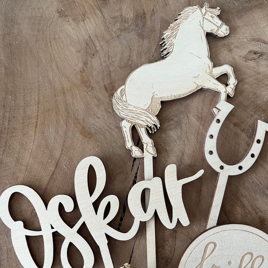 BETESSIN 16-teilige Pferde-Kuchendeko – Cake Topper Set Für Mottoparty & Kindergeburtstag