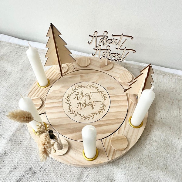 Weihnachtsset personalisierter Geburtstagsteller aus Holz für Kinder- Einzigartiges Geschenk zur Taufe, Geburtstag und mehr | frilly designs