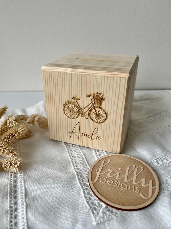 Hucha Personalizada Hucha de Madera con Nombre Regalo Personalizado diseños  con volantes -  México