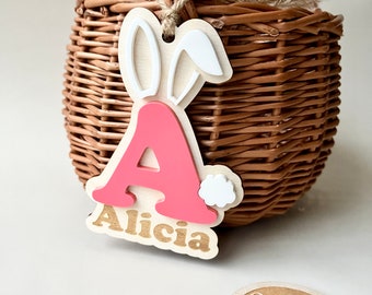 Letter pendant | Easter basket with pendant | Easter bunny ears | Easter bag gift idea | Easter basket | frilly designs