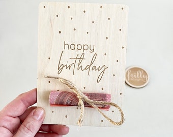 Wooden gift card | Cash gift | Wooden card | Wooden card | Wish fulfiller | frilly designs