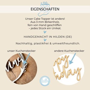 Einhorn Cake Topper Personalisiert wunschname Einhorn Geburtstag Sterne Zahl Holz Kuchenstecker Geburtstag Kind | frilly designs afbeelding 3