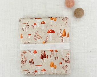 Baby Diaper Changing Mat|Organic Changing Mat|Portable Diaper Changing Mat|Travel Changing Pad|Waterproof Changing Mat|Autumn Mushroom