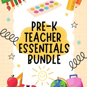 Pre-k Teacher Essentials Bundle – Back to School, Editable Assessment ...