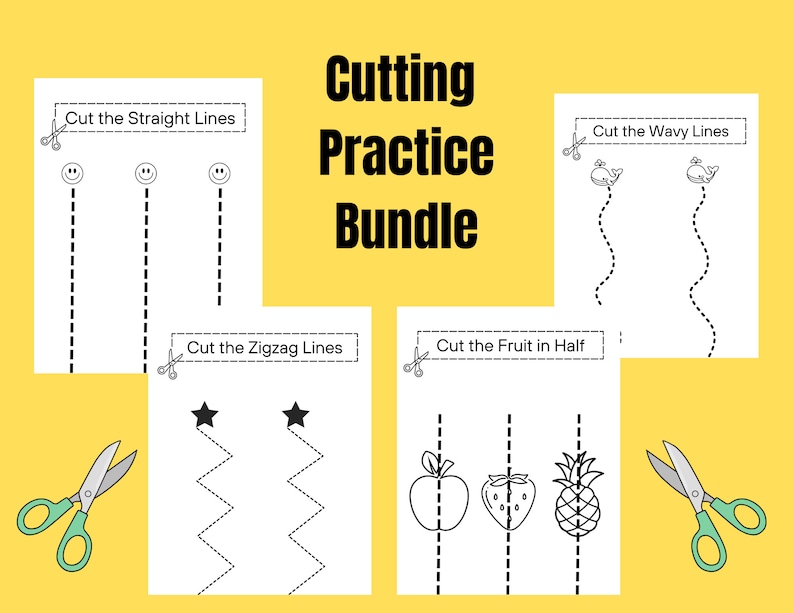 Cutting Practice, Preschool, Scissors, Cutting Paper, Kindergarten ...