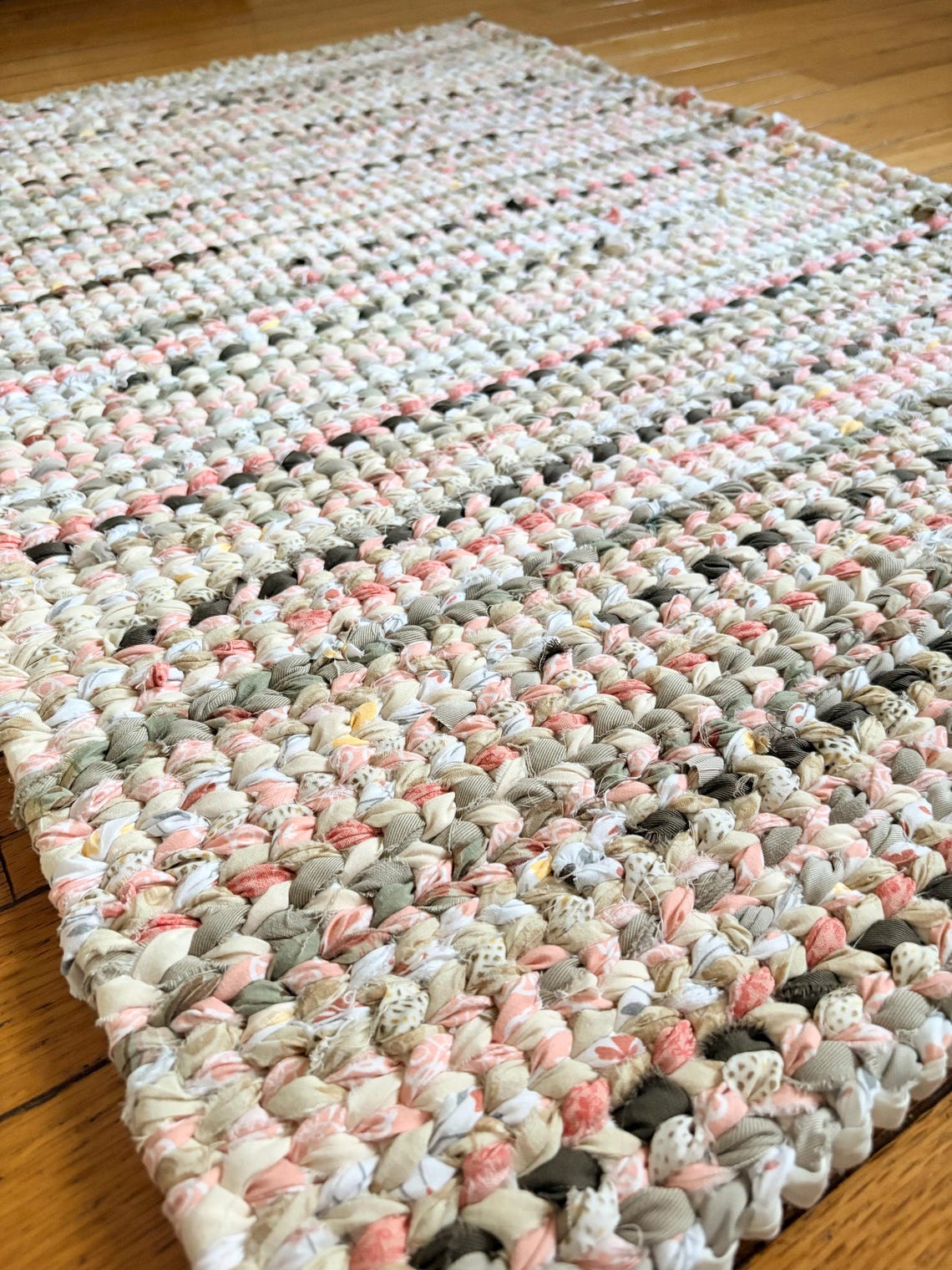 Twining Rag Rug Hand Twined Rag Rug, Braided Fabric, Cotton Polyester, 23x35 - Etsy