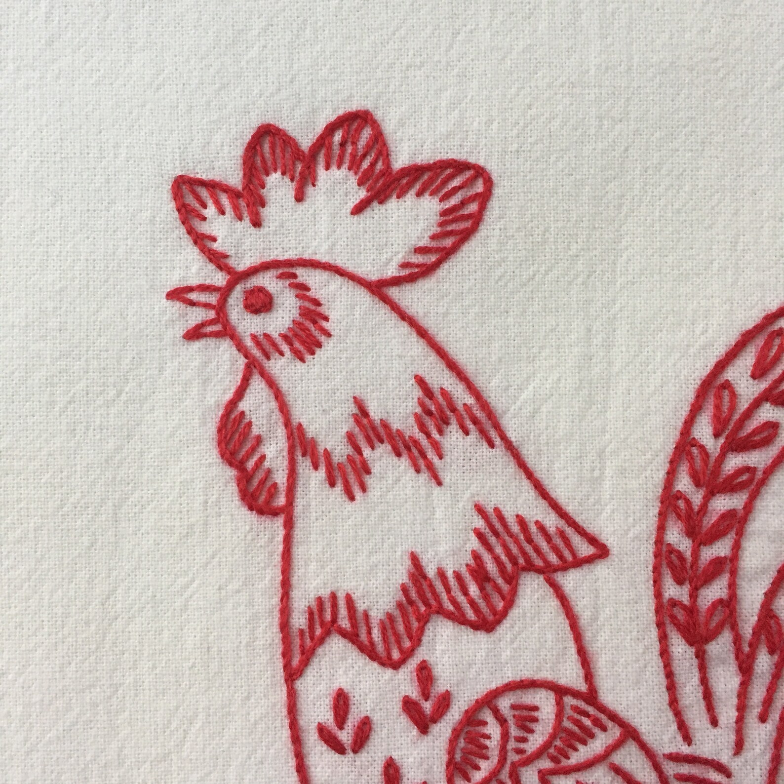 Hand Embroidered, Flour Sack Dish Tea, Stitched Towel, Polishing Cloth ...