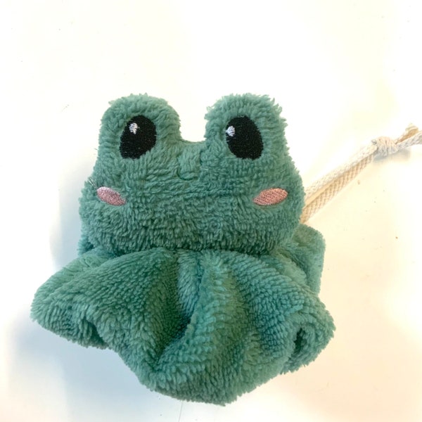 Fleur de douche grenouille taille enfant ou adulte mignon Micro éponge bambou