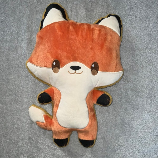 Coussin déco petit renard mignon 40 cm tout doux fourrure cadeau enfant deco