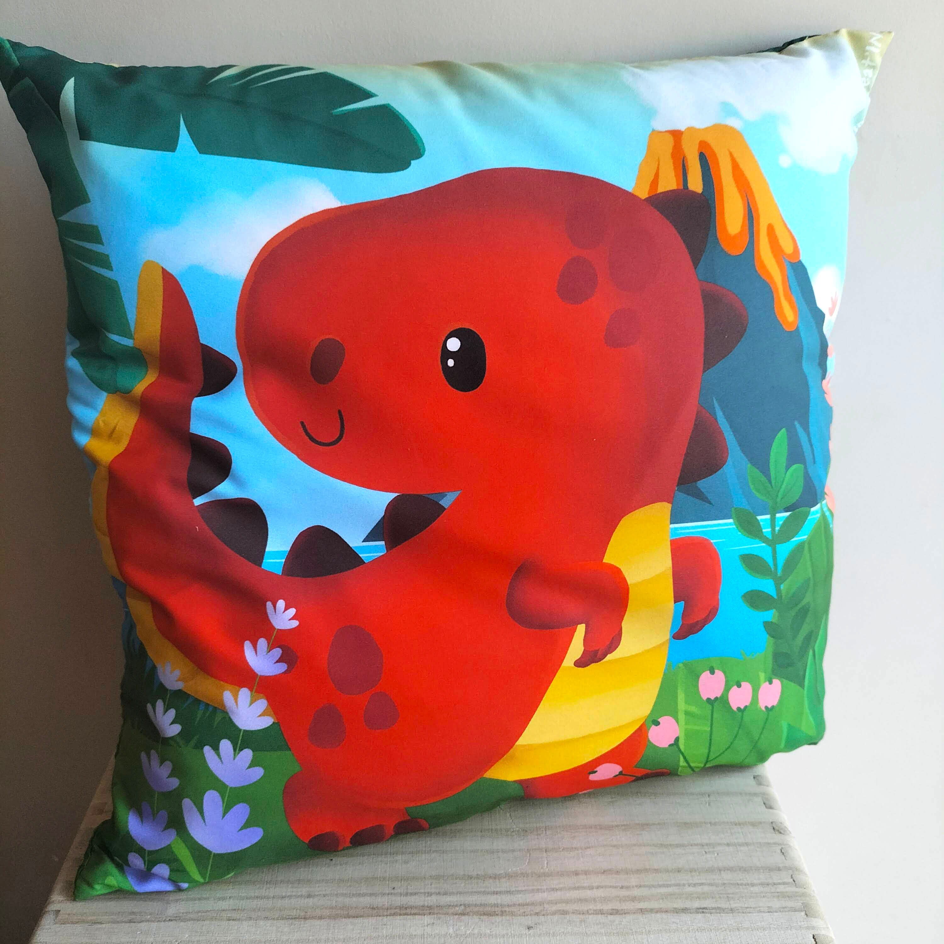 Coussin cale-tête enfant - Dinosaure