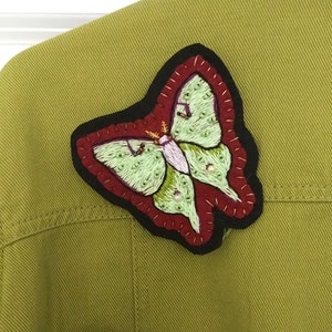 Luna Moth Embroidered Patch