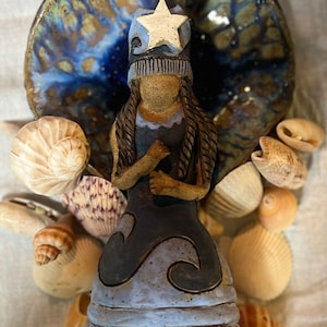 Sculptuur van Iemanjá Mãe das Águas/Yemaya Standbeeld Moeder van de Zee/Orixá/Orisha Beeldje//Yoruba/IFA/Santeria/Candomblé/Umbanda