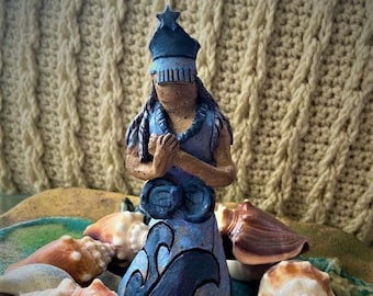 Sculpture of Iemanjá Estrela do Mar/Yemaya Statue Star of the Sea/Orixá/Orisha Figurine//Yoruba/IFA/Santeria/Candomblé/Umbanda
