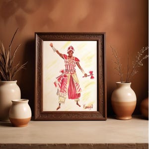 Watercolor of Xangô//Shango//Yoruba//IFA//Umbanda//Santeria//Orixá//Orisha