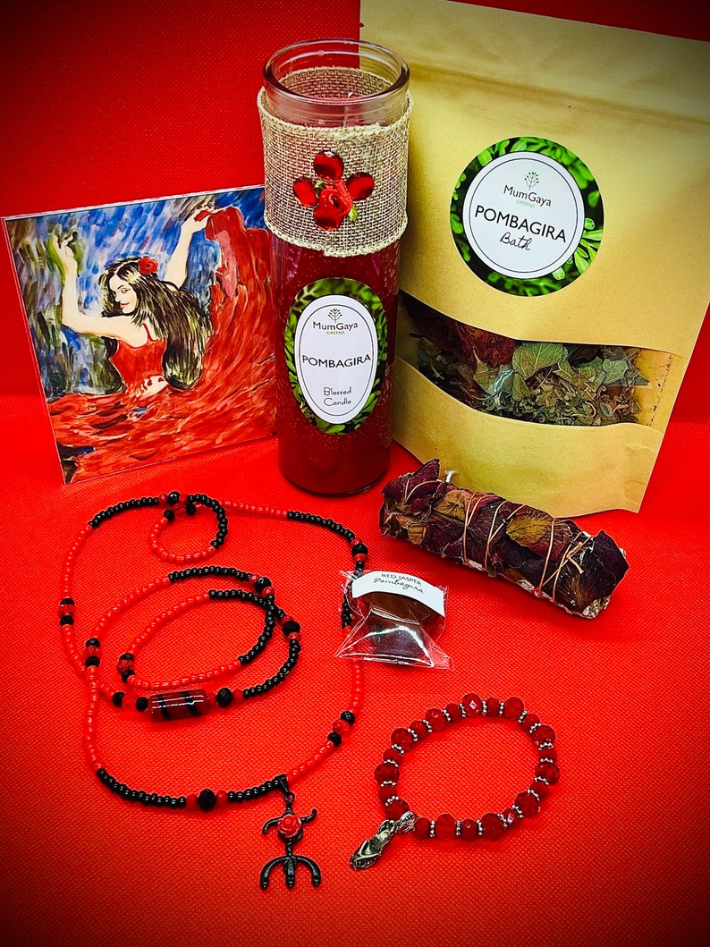 POMBONIJILA Ritual Box/Caixa de Ritual de Pombagira/Kit Orisha/Spell/African Powers/Santeria/Umbanda/Ifa/Yoruba Full Ritual Kit