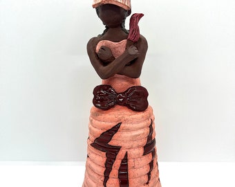 Iansã Red Bow Sculpture Series Yabás/Oya Statue/Orixá/Orisha Figurine//Yoruba/IFA/Santeria/Candomblé/Umbanda