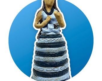 Sculpture of Iemanjá Mãe das Águas/Yemaya Statue Mother of the Sea/Orixá/Orisha Figurine//Yoruba/IFA/Santeria/Candomblé/Umbanda