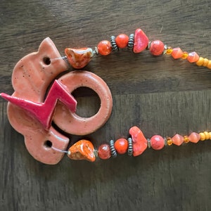 Ceramic Iansã necklace // Oya ceramic Necklace HANDMADE