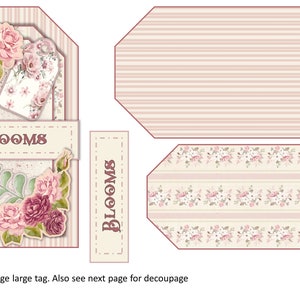Printable Ephemera Kit Shabby Chic Tuck Pockets With Free Backgrounds