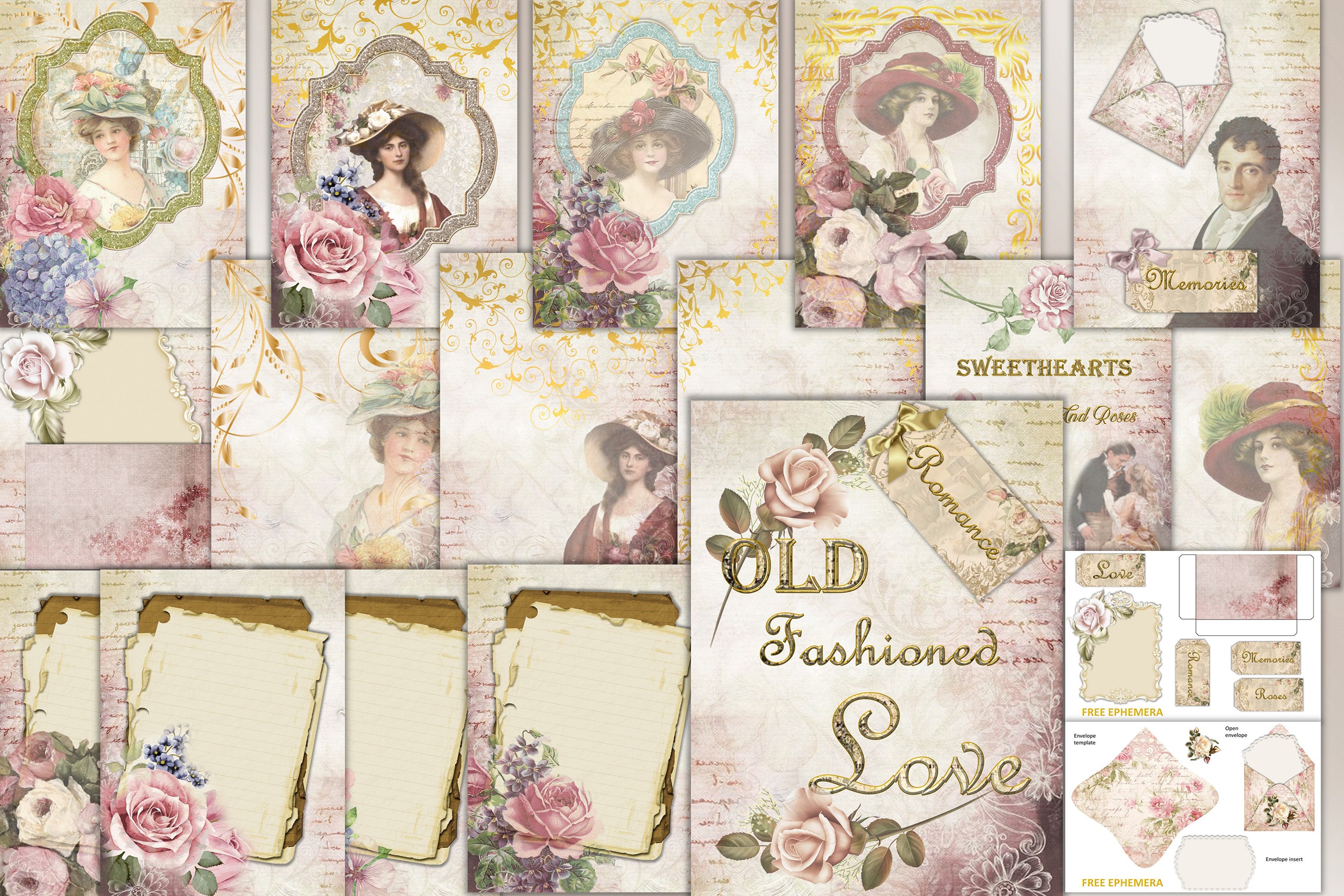 vintage-corsets-and-roses-printable-postcards-junk-journal-supplies-stamps-scrapbooking-supplies