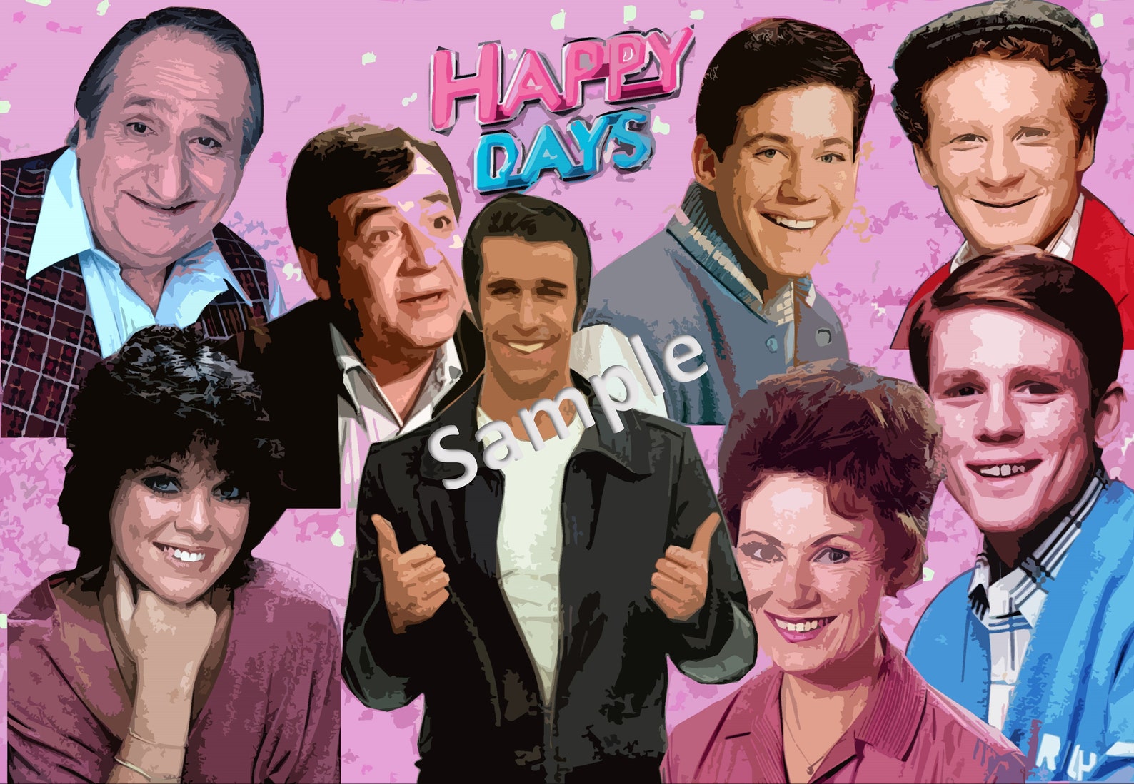 Printable Vintage TV shows collage pages A4 Letter Size. | Etsy