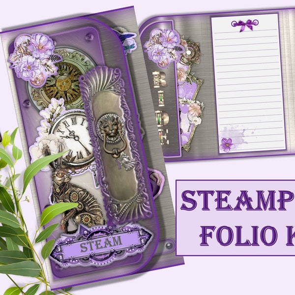 Printable Steampunk Folio Kit with Free Ephemera JPEG, PDF