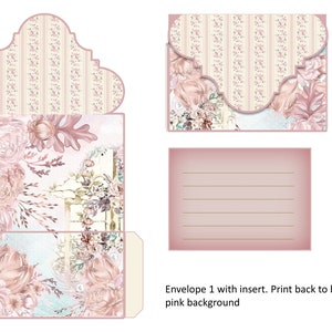 Printable Ephemera Kit Shabby Chic Tuck Pockets With Free Backgrounds