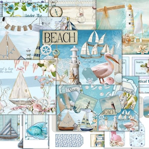 Printable Nautical Journaling Kit 4 with Free Ephemera. 26 pages  JPEG, PDF and PNG. Commercial Use