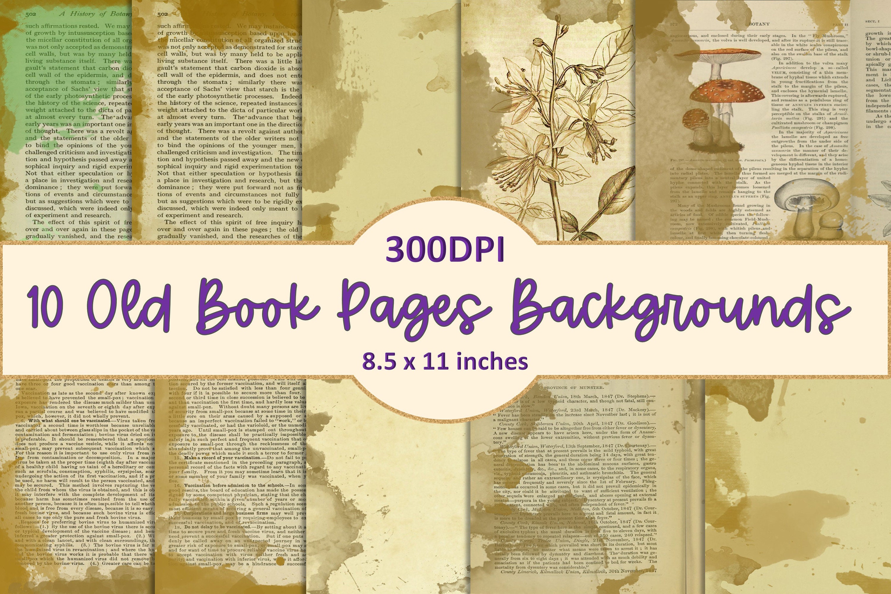 Printable Old Book Pages Backgrounds - Il Fullxfull.2546061849 C4zz 