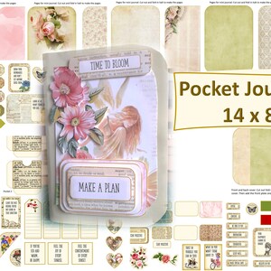 Printable Pocket Journal Kit. 16 Pages With Free Ephemera. Make It in ...