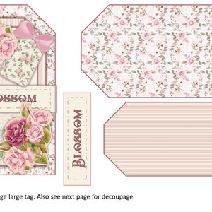 Printable Ephemera Kit Shabby Chic Tuck Pockets With Free Backgrounds