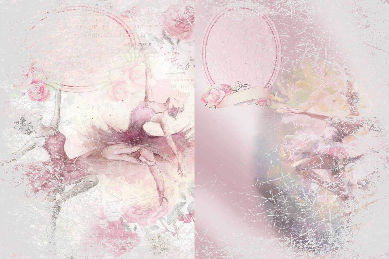 Printable Junk Journal Kit Backgrounds. 14 Pages Ballet Theme. - Etsy