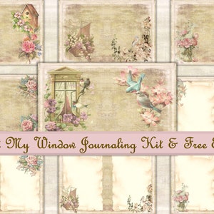 Printable Junk Journal Kit (Vintage Birds) With Free Ephemera. JPEG and PNG