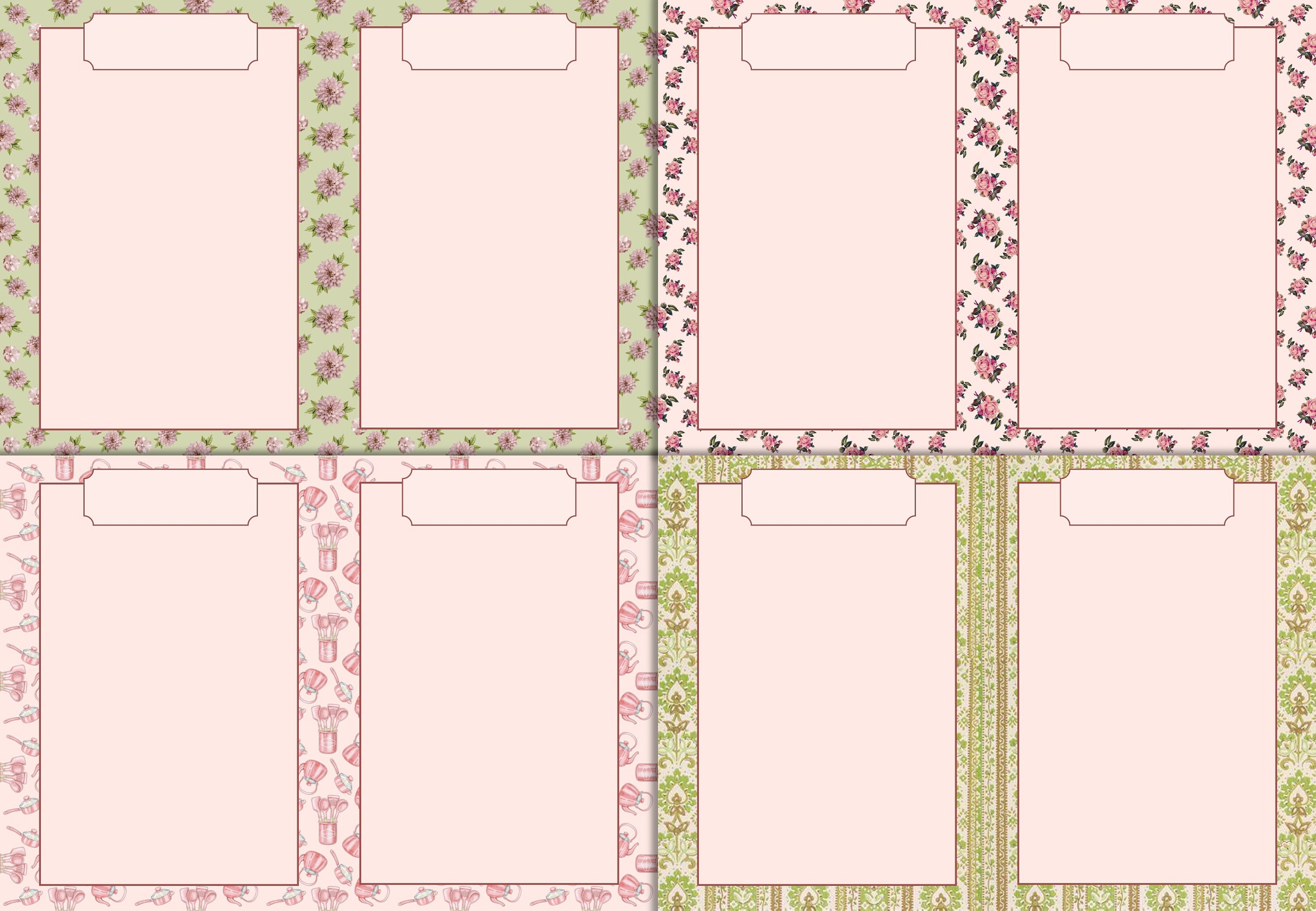 Printable Teatime Bakery Journal Kit With Pockets Recipe Etsy UK