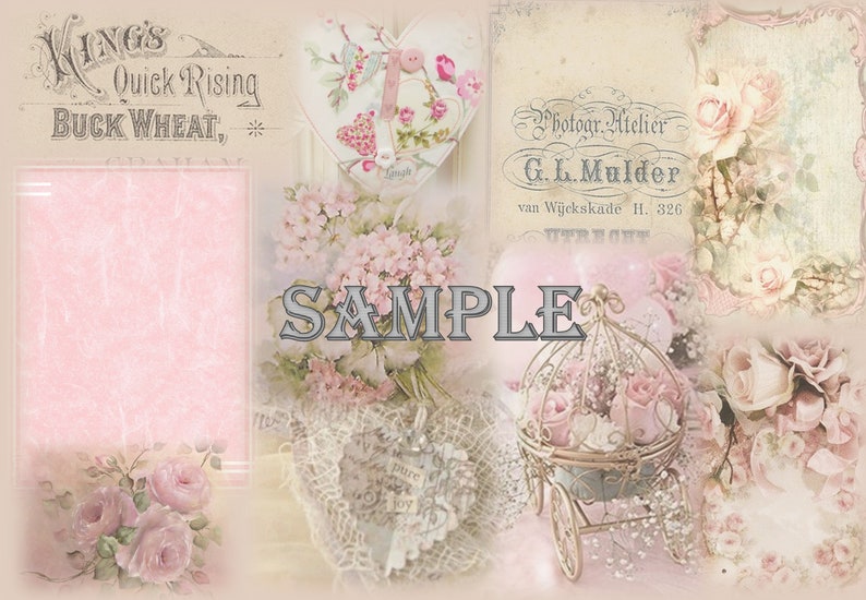 Download Printable Junk Journal Kit With Free Ephemera. Shabby Chic ...