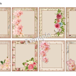 Printable Journal or Scrapbook Ephemera Kit. 65 Pieces. Shabby Chic ...