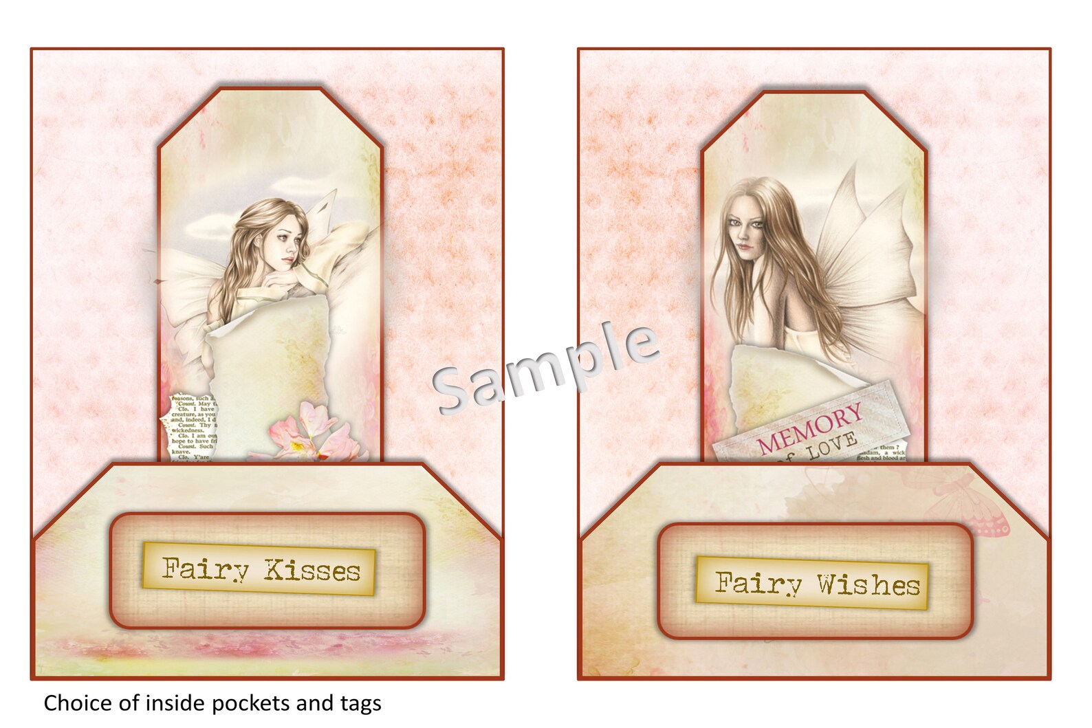 Printable Fairy Card Making Kit With Inserts Pockets Tags | Etsy UK