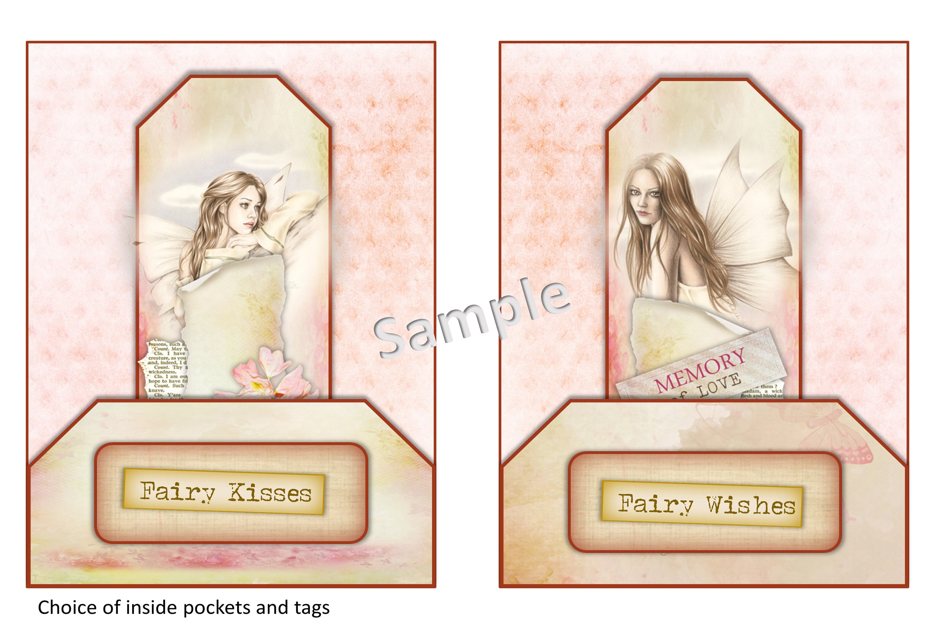 Printable Fairy Card Making Kit With Inserts Pockets Tags - Etsy UK